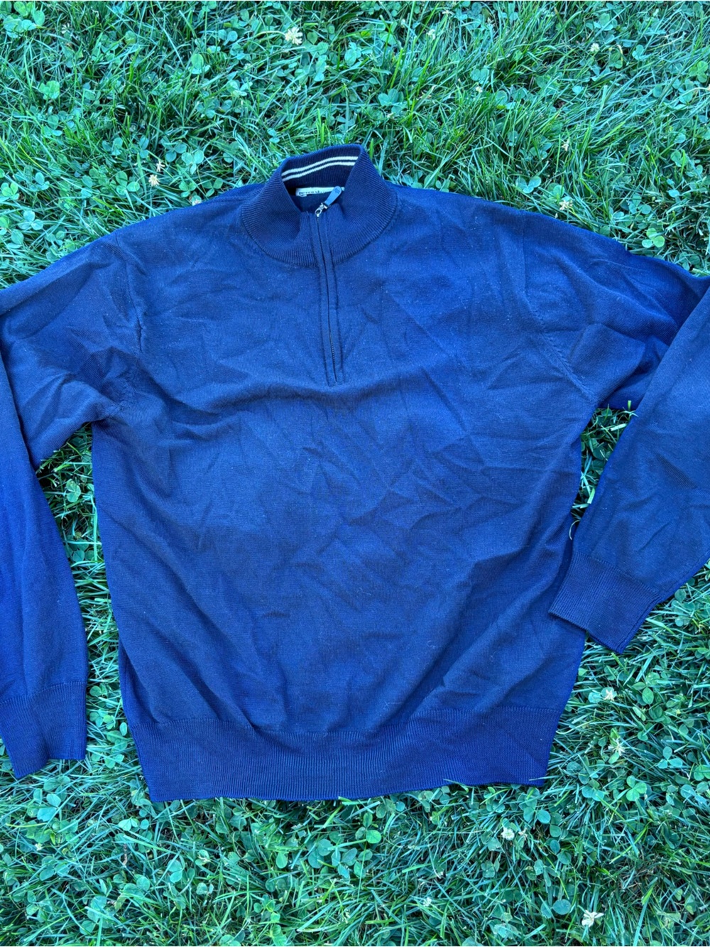 Peter Millar Men's Quarter-Zip Sweater Blue